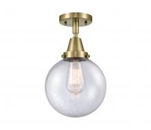Innovations Lighting 447-1C-AB-G204-8 - Beacon - 1 Light - 8 inch - Antique Brass - Flush Mount