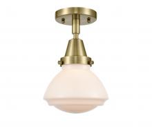  447-1C-AB-G321 - Olean - 1 Light - 7 inch - Antique Brass - Flush Mount