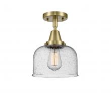 Innovations Lighting 447-1C-AB-G74 - Bell - 1 Light - 8 inch - Antique Brass - Flush Mount