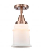 Innovations Lighting 447-1C-AC-G181 - Canton - 1 Light - 6 inch - Antique Copper - Flush Mount