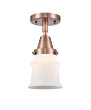  447-1C-AC-G181S - Canton - 1 Light - 6 inch - Antique Copper - Flush Mount