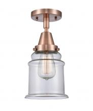 Innovations Lighting 447-1C-AC-G182 - Canton - 1 Light - 6 inch - Antique Copper - Flush Mount