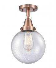 Innovations Lighting 447-1C-AC-G204-8 - Beacon - 1 Light - 8 inch - Antique Copper - Flush Mount