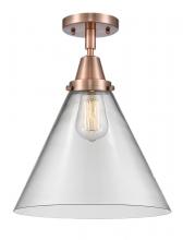 Innovations Lighting 447-1C-AC-G42-L - Cone - 1 Light - 12 inch - Antique Copper - Flush Mount