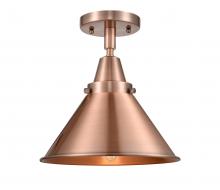 Innovations Lighting 447-1C-AC-M10-AC - Briarcliff - 1 Light - 10 inch - Antique Copper - Flush Mount