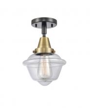 Innovations Lighting 447-1C-BAB-G532 - Oxford - 1 Light - 8 inch - Black Antique Brass - Flush Mount
