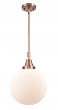 Innovations Lighting 447-1S-AC-G201-10 - Beacon - 1 Light - 10 inch - Antique Copper - Mini Pendant