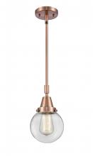 Innovations Lighting 447-1S-AC-G202-6 - Beacon - 1 Light - 6 inch - Antique Copper - Mini Pendant
