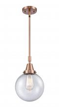 Innovations Lighting 447-1S-AC-G204-8 - Beacon - 1 Light - 8 inch - Antique Copper - Mini Pendant