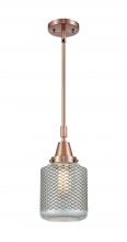Innovations Lighting 447-1S-AC-G262 - Stanton - 1 Light - 6 inch - Antique Copper - Mini Pendant