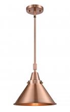 Innovations Lighting 447-1S-AC-M10-AC - Briarcliff - 1 Light - 10 inch - Antique Copper - Mini Pendant