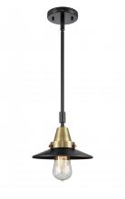  447-1S-BAB-M6-LED - Railroad - 1 Light - 8 inch - Black Antique Brass - Mini Pendant