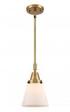  447-1S-BB-G61 - Cone - 1 Light - 6 inch - Brushed Brass - Mini Pendant