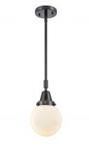 Innovations Lighting 447-1S-BK-G201-6 - Beacon - 1 Light - 6 inch - Matte Black - Mini Pendant