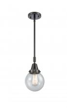Innovations Lighting 447-1S-BK-G204-6 - Beacon - 1 Light - 6 inch - Matte Black - Mini Pendant