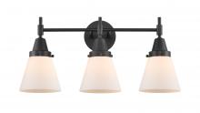  447-3W-BK-G61 - Cone - 3 Light - 24 inch - Matte Black - Bath Vanity Light