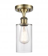 Innovations Lighting 516-1C-AB-G802 - Clymer - 1 Light - 4 inch - Antique Brass - Semi-Flush Mount
