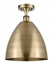 Innovations Lighting 516-1C-AB-MBD-12-AB - Bristol - 1 Light - 12 inch - Antique Brass - Semi-Flush Mount