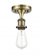 Innovations Lighting 516-1C-AB - Bare Bulb - 1 Light - 5 inch - Antique Brass - Semi-Flush Mount