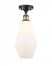  516-1C-BAB-G651-7 - Cindyrella - 1 Light - 7 inch - Black Antique Brass - Semi-Flush Mount