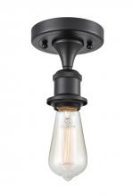  516-1C-BK - Bare Bulb - 1 Light - 5 inch - Matte Black - Semi-Flush Mount