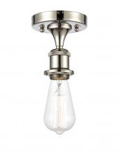  516-1C-PN - Bare Bulb - 1 Light - 5 inch - Polished Nickel - Semi-Flush Mount