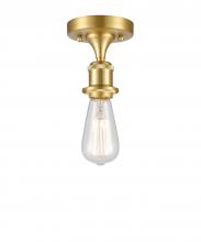  516-1C-SG - Bare Bulb - 1 Light - 5 inch - Satin Gold - Semi-Flush Mount