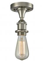  516-1C-SN - Bare Bulb - 1 Light - 5 inch - Brushed Satin Nickel - Semi-Flush Mount