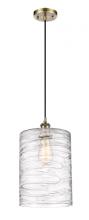  516-1P-AB-G1113-L - Cobbleskill - 1 Light - 9 inch - Antique Brass - Cord hung - Mini Pendant