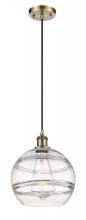  516-1P-AB-G556-10CL - Rochester - 1 Light - 10 inch - Antique Brass - Cord hung - Mini Pendant