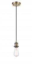 Innovations Lighting 516-1P-AB - Bare Bulb - 1 Light - 5 inch - Antique Brass - Cord hung - Mini Pendant