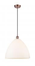  516-1P-AC-GBD-161 - Bristol - 1 Light - 16 inch - Antique Copper - Cord hung - Pendant