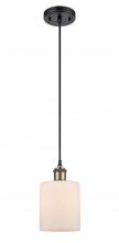 Innovations Lighting 516-1P-BAB-G111 - Cobbleskill - 1 Light - 5 inch - Black Antique Brass - Cord hung - Mini Pendant
