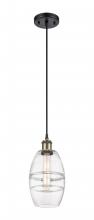 Innovations Lighting 516-1P-BAB-G557-6CL - Vaz - 1 Light - 6 inch - Black Antique Brass - Cord hung - Mini Pendant