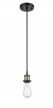 Innovations Lighting 516-1P-BAB - Bare Bulb - 1 Light - 5 inch - Black Antique Brass - Cord hung - Mini Pendant