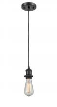  516-1P-BK - Bare Bulb - 1 Light - 5 inch - Matte Black - Cord hung - Mini Pendant