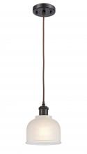  516-1P-OB-G411-LED - Dayton - 1 Light - 6 inch - Oil Rubbed Bronze - Cord hung - Mini Pendant