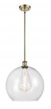  516-1S-AB-G122-14 - Athens - 1 Light - 14 inch - Antique Brass - Pendant