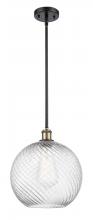  516-1S-BAB-G1214-12-LED - Athens Twisted Swirl - 1 Light - 12 inch - Black Antique Brass - Mini Pendant