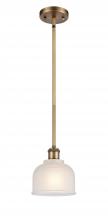  516-1S-BB-G411-LED - Dayton - 1 Light - 6 inch - Brushed Brass - Mini Pendant