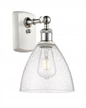  516-1W-WPC-GBD-754 - Bristol - 1 Light - 8 inch - White Polished Chrome - Sconce