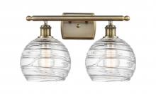 Innovations Lighting 516-2W-AB-G1213-8 - Athens Deco Swirl - 2 Light - 18 inch - Antique Brass - Bath Vanity Light
