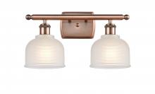  516-2W-AC-G411 - Dayton - 2 Light - 16 inch - Antique Copper - Bath Vanity Light