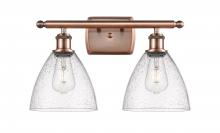 Innovations Lighting 516-2W-AC-GBD-754 - Bristol - 2 Light - 18 inch - Antique Copper - Bath Vanity Light
