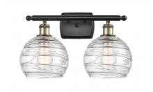 Innovations Lighting 516-2W-BAB-G1213-8 - Athens Deco Swirl - 2 Light - 18 inch - Black Antique Brass - Bath Vanity Light