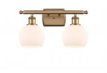  516-2W-BB-G121-6 - Athens - 2 Light - 16 inch - Brushed Brass - Bath Vanity Light