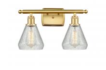  516-2W-SG-G275 - Conesus - 2 Light - 16 inch - Satin Gold - Bath Vanity Light