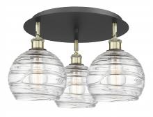 Innovations Lighting 516-3C-BAB-G1213-8 - Athens Deco Swirl - 3 Light - 20 inch - Black Antique Brass - Flush Mount