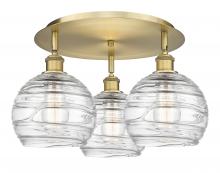 Innovations Lighting 516-3C-BB-G1213-8 - Athens Deco Swirl - 3 Light - 20 inch - Brushed Brass - Flush Mount