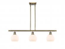  516-3I-AB-G121-6 - Athens - 3 Light - 36 inch - Antique Brass - Cord hung - Island Light